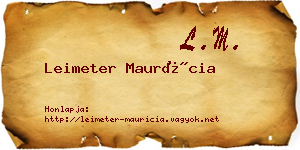 Leimeter Maurícia névjegykártya